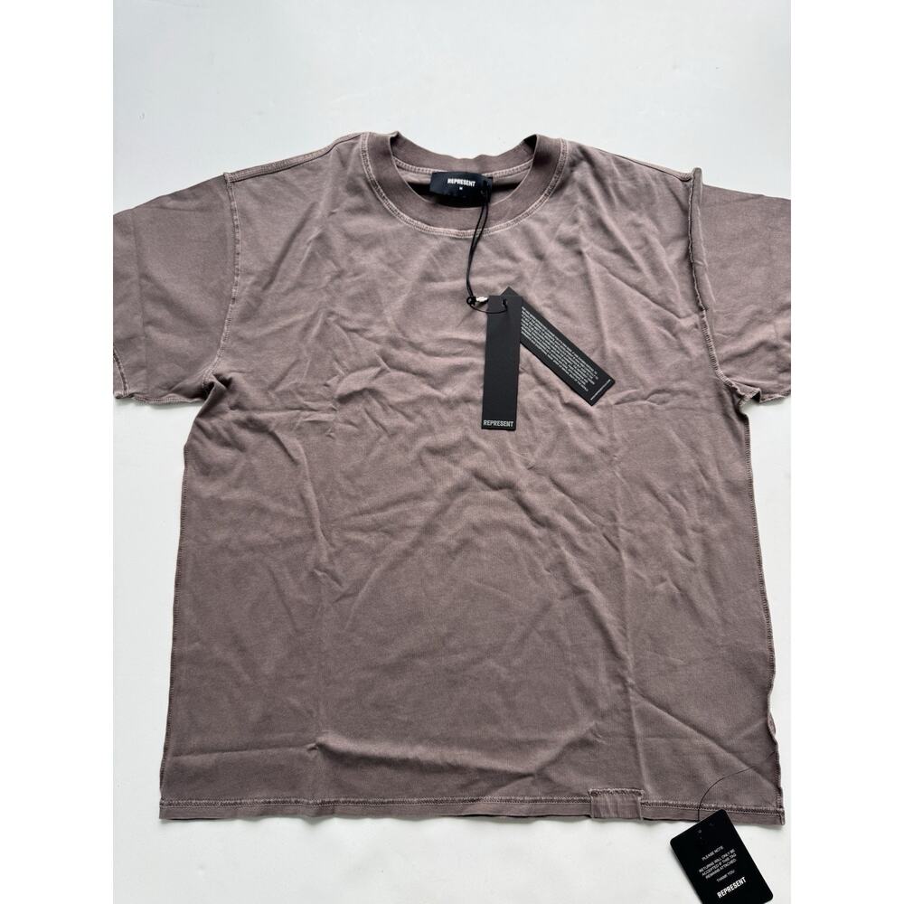 Represent Black Initial Oversized Tee Size Medium Fog